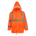 Class3 100% Polyester Reflective Safety Jacket Raincoat